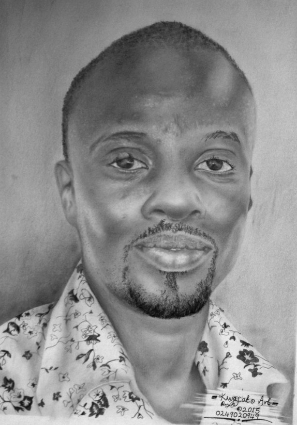 Portrait Drawing of my leather Lecturer Mr. Okai of University of Education, Winneba 